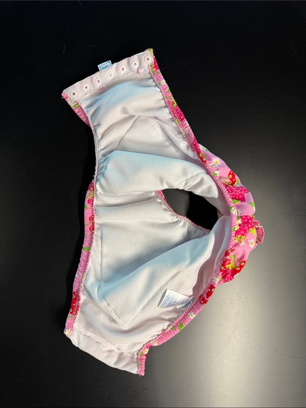 iplay Toddler Pink Strawberry & Cherry Ruffle Swim Diaper Cover - 4T